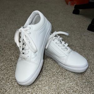 Vans white leather
